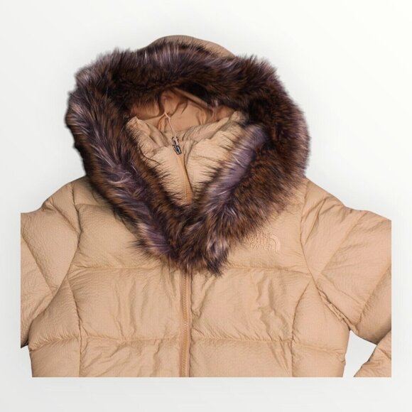 The North Face Womens Dreamer Parkina 600-Down Winter Jacket Almond Butter Sz Xs - Picture 3 of 15